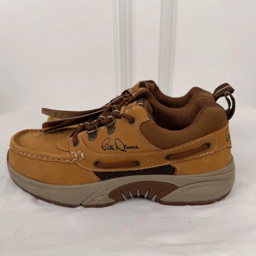 Rugged Shark Bill Dance Collection Mens Tan Boat Shoes Fishing Sneakers NWT‎